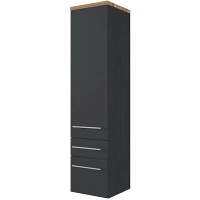 Held Möbel Davos Midischrank - Grau - 30x130x35 cm Held Möbel Davos Midischrank - Grau - 30x130x35 cm