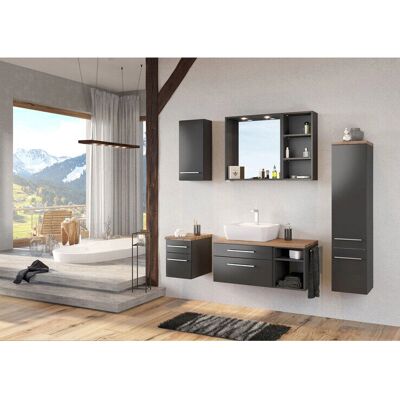Held Möbel Davos Waschtischunterschrank - Grau - 90x41x47cm Held Möbel Davos Waschtischunterschrank - Grau - 90x41x47cm