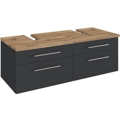 Held Möbel Davos Waschtischunterschrank - Grau - 120x41x47 cm Held Möbel Davos Waschtischunterschrank - Grau - 120x41x47 cm
