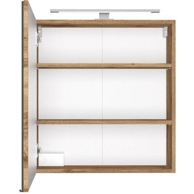 Held Möbel Wotan Eiche Waschtisch-Set mit Spiegelschrank - Badezimmer Set Held Möbel Wotan Eiche Waschtisch-Set mit Spiegelschrank - Badezimmer Set
