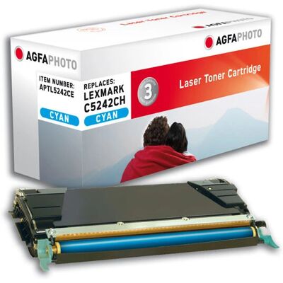 Toner Cyan AgfaPhoto APTL5242CE - Compatibile Lexmark Toner Cyan AgfaPhoto APTL5242CE - Compatibile Lexmark