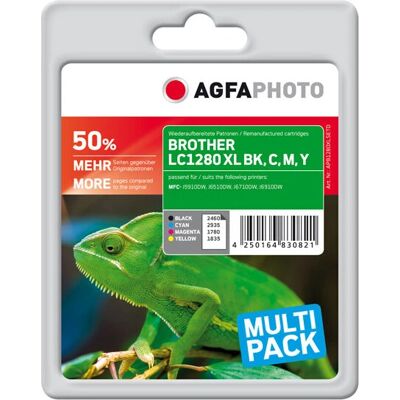 AgfaPhoto LC1280XLVALBPDR - Mehrfachpack Tintenpatronen für Brother MFC-J591 AgfaPhoto LC1280XLVALBPDR - Mehrfachpack Tintenpatronen für Brother MFC-J591