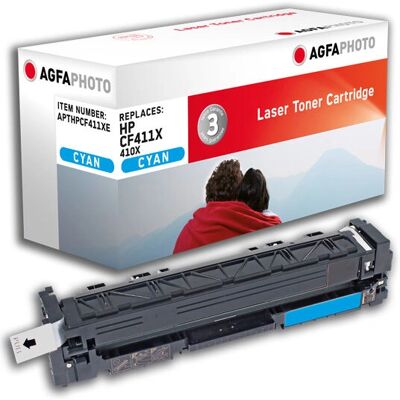 Cartouche de toner cyan AgfaPhoto APTHPCF411XE - Toner Cartridge - Publicité Cartouche de toner cyan AgfaPhoto APTHPCF411XE - Toner Cartridge - Publicité