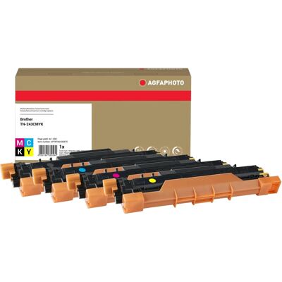 AGFA Photo - APTBTN243SETE - Noir - Cyan - Cartouche de toner AGFA Photo - APTBTN243SETE - Noir - Cyan - Cartouche de toner