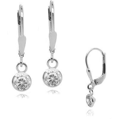 Firetti Sterlingsilber 925 Ohrringe - Zirkonia Glitzer Geschenk Firetti Sterlingsilber 925 Ohrringe - Zirkonia Glitzer Geschenk