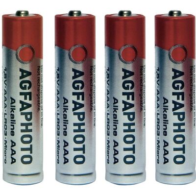Batería AAA de AgfaPhoto - Pack de 4 - Uso doméstico Batería AAA de AgfaPhoto - Pack de 4 - Uso doméstico
