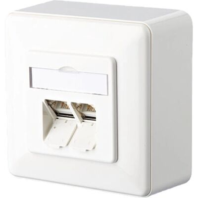 BTR Netcom RJ45 Vægudtag - 2 Porter - Ethernet Certificeret BTR Netcom RJ45 Vægudtag - 2 Porter - Ethernet Certificeret