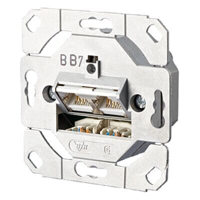 BTR Netcom Aluminium RJ45 Netzwerksockel - 2 Anschlüsse - Ethernet 10G BTR Netcom Aluminium RJ45 Netzwerksockel - 2 Anschlüsse - Ethernet 10G