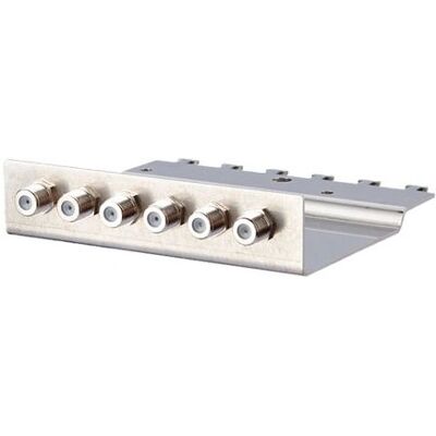 METZ CONNECT 130864-03-E Patchfeld - 6 Ports, 1U, F-Stecker, Silber METZ CONNECT 130864-03-E Patchfeld - 6 Ports, 1U, F-Stecker, Silber