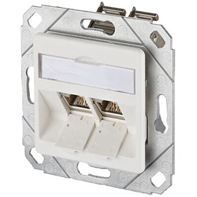 BTR Netcom 1309121102-E Presa di rete RJ45 bianca - 2 porte - Ethernet Cat6A BTR Netcom 1309121102-E Presa di rete RJ45 bianca - 2 porte - Ethernet Cat6A