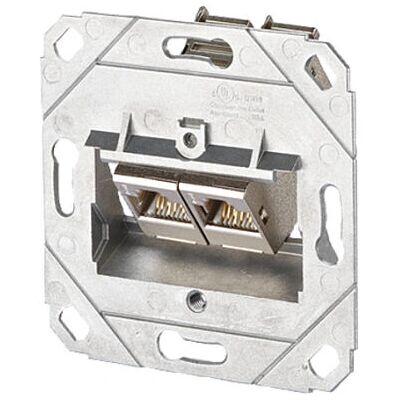 METZ CONNECT E-DAT 2x UP0 Cat.6A RJ-45 Silber - Netzwerkdose METZ CONNECT E-DAT 2x UP0 Cat.6A RJ-45 Silber - Netzwerkdose