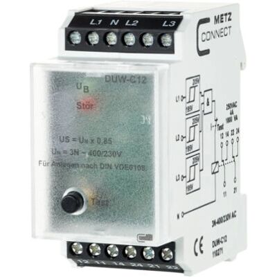 Metz Connect DUW-C12 Elektrisk Relæ - Fase- & Spændingsmonitor Metz Connect DUW-C12 Elektrisk Relæ - Fase- & Spændingsmonitor