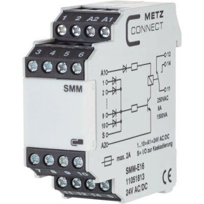 Metz Connect SMM-E16 Elektrisches Relais Weiß - Unterstützt Eingangssignale Metz Connect SMM-E16 Elektrisches Relais Weiß - Unterstützt Eingangssignale