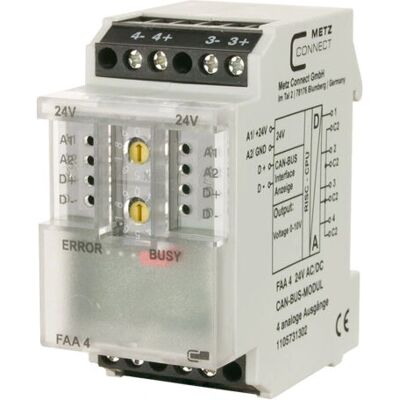 METZ CONNECT - FAA 4 - 4 analoge Ausgänge - CAN - I/O-Modul METZ CONNECT - FAA 4 - 4 analoge Ausgänge - CAN - I/O-Modul