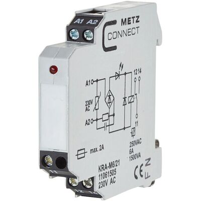 Metz Connect KRA-M6/21 Potential-Relais - 230V, Monostabil, IP20 Metz Connect KRA-M6/21 Potential-Relais - 230V, Monostabil, IP20