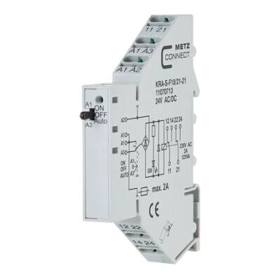 Metz Connect KRA-S-F10/21-21 Relaismodul Grau - Elektrisches Relais Metz Connect KRA-S-F10/21-21 Relaismodul Grau - Elektrisches Relais