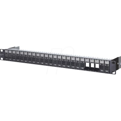Metz Connect 24-Port Patch Panel - Black - 1U - 19" Metz Connect 24-Port Patch Panel - Black - 1U - 19"