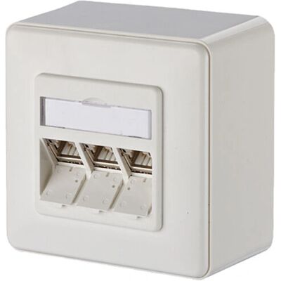 Metz Connect 130B12D30002-E Gniazdko sieciowe - 3 Porty - Białe Metz Connect 130B12D30002-E Gniazdko sieciowe - 3 Porty - Białe