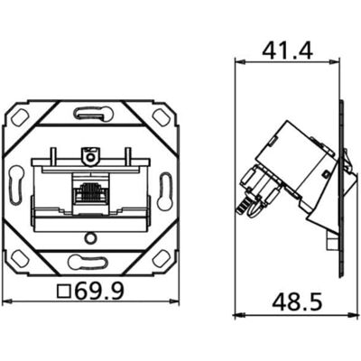 Metz Connect C6Amod-1UP0-270 Anschlussdose - Kategorie 6a Metz Connect C6Amod-1UP0-270 Anschlussdose - Kategorie 6a