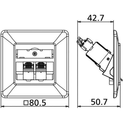 Metz Connect RJ-45 Wandsteckdose - Netzwerzzubehör Metz Connect RJ-45 Wandsteckdose - Netzwerzzubehör