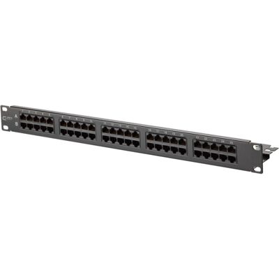 Metz Connect 130886-0203-E Panneau de brassage - 50 ports RJ-45 - Noir - 1U Metz Connect 130886-0203-E Panneau de brassage - 50 ports RJ-45 - Noir - 1U