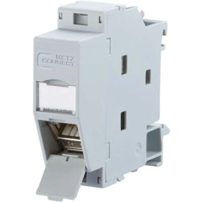 Module rail DIN Metz Connect 6A RJ45 - Accessoire réseau - Publicité Module rail DIN Metz Connect 6A RJ45 - Accessoire réseau - Publicité