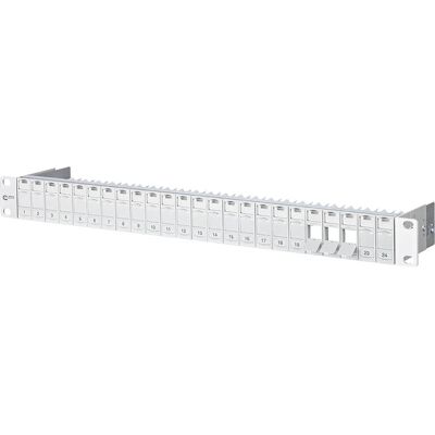 Metz Connect 130920-00KE Patch Panel - 24 Ports - Silver - 1U Metz Connect 130920-00KE Patch Panel - 24 Ports - Silver - 1U