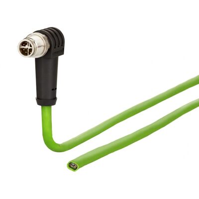 Metz Connect M12 X-Kodiert Netzwerkkabel - Grün, 2m, CAT 6A Metz Connect M12 X-Kodiert Netzwerkkabel - Grün, 2m, CAT 6A