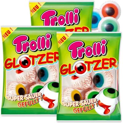 Trolli - Glotzer - Pack de 12 - Fruité et acide - Gummy bonbons - Publicité Trolli - Glotzer - Pack de 12 - Fruité et acide - Gummy bonbons - Publicité