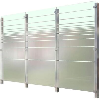 STAKET PRO Silber Glaszaun - Zaun STAKET PRO Silber Glaszaun - Zaun