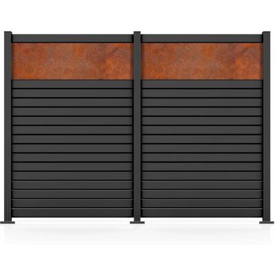 STAKET PRO - Rhombus Mini - 1200 mm - Cortenstahl - Komplettzaun STAKET PRO - Rhombus Mini - 1200 mm - Cortenstahl - Komplettzaun
