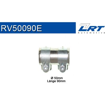 Lrt Exhaust Pipe Connector - Stainless Steel - 50mm Diameter - 90mm Length - Exhaust System Fitting Lrt Exhaust Pipe Connector - Stainless Steel - 50mm Diameter - 90mm Length - Exhaust System Fitting