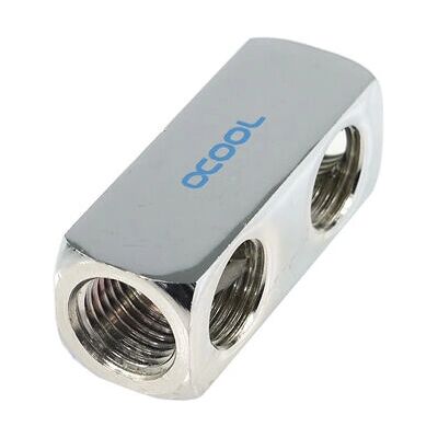 Alphacool 17026 Connessione 5 Vie G1/4 Cromata - Ricambio per Computer Alphacool 17026 Connessione 5 Vie G1/4 Cromata - Ricambio per Computer