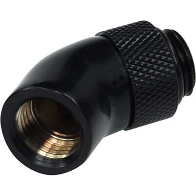 Alphacool Adaptateur angulaire 45° - rotatif - G1/4 filetage extérieur à G1/4 filetage intérieur - Noir Profond - Adaptateur Alphacool Adaptateur angulaire 45° - rotatif - G1/4 filetage extérieur à G1/4 filetage intérieur - Noir Profond - Adaptateur