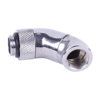 Alphacool 17059 Vandslangesætting - Drejelig 45° Dobbelt G1/4'' Adapter - Krom Alphacool 17059 Vandslangesætting - Drejelig 45° Dobbelt G1/4'' Adapter - Krom