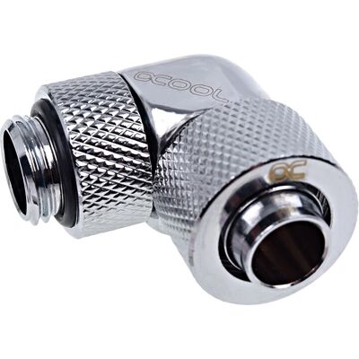 Alphacool 17231 Chrome 90° G1/4 Tilslutning - Computer kølesystem del Alphacool 17231 Chrome 90° G1/4 Tilslutning - Computer kølesystem del