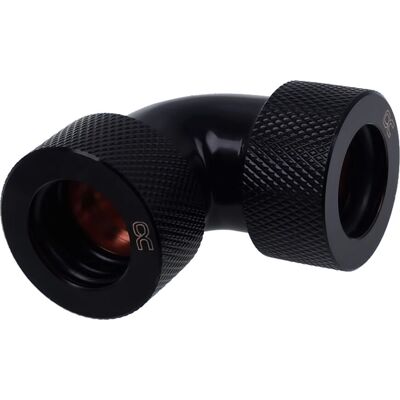 Alphacool 17298 90° Hårdtubefitting - Dybt sort Alphacool 17298 90° Hårdtubefitting - Dybt sort