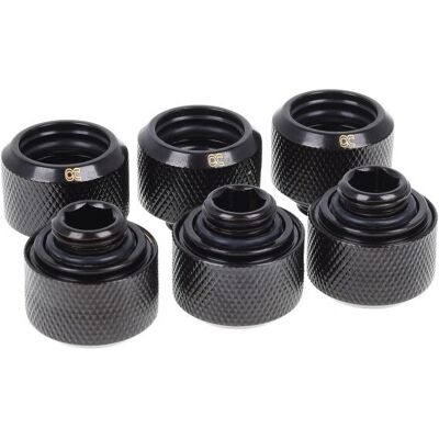 Alphacool 1012838 Buissluiting - Zwart - Hoogdoorstroming - 16mm - G1/4" Alphacool 1012838 Buissluiting - Zwart - Hoogdoorstroming - 16mm - G1/4"