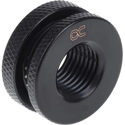Alphacool 17424 Messing Gennemgangsforbindelse i dyb sort Alphacool 17424 Messing Gennemgangsforbindelse i dyb sort