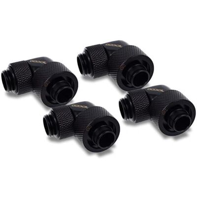 Alphacool 17613 Diepe Zwarte 90° G1/4" Compressie Fitting - Computer Koeling Accessoire Alphacool 17613 Diepe Zwarte 90° G1/4" Compressie Fitting - Computer Koeling Accessoire