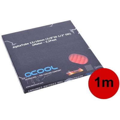 Alphacool AlphaTube HF UV Rouge 1m - Tube de refroidissement liquide Alphacool AlphaTube HF UV Rouge 1m - Tube de refroidissement liquide