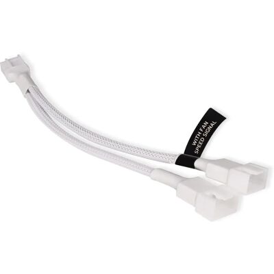 Alphacool Y-Splitter 4-Pin en 2x 4-Pin PWM 15cm blanc - pièce/accessoire refroidissement ordinateur Alphacool Y-Splitter 4-Pin en 2x 4-Pin PWM 15cm blanc - pièce/accessoire refroidissement ordinateur