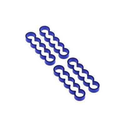 Morsetto cavi Alphacool Eiskamm Alu X5 Flat - Blu - 4 pz Morsetto cavi Alphacool Eiskamm Alu X5 Flat - Blu - 4 pz