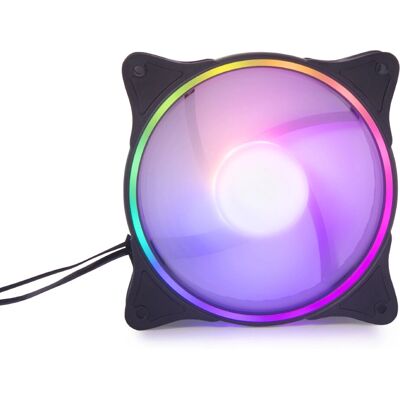 Alphacool Rise Aurora Computer Case Fan - Black - 12cm - RGB Alphacool Rise Aurora Computer Case Fan - Black - 12cm - RGB