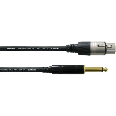 Cordial CCM 10 FP Mikrofonkabel - 10m, XLR auf Jack Cordial CCM 10 FP Mikrofonkabel - 10m, XLR auf Jack