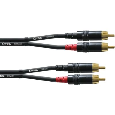 Cordial CFU 0.3 CC Audio Cable - 2 RCA Male, 0.3m Cordial CFU 0.3 CC Audio Cable - 2 RCA Male, 0.3m
