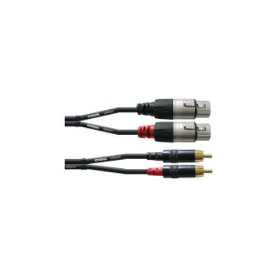 Cordial CFU 1.5 FC Audio Cable - 1.5m, 2 RCA, 2 XLR, Black Cordial CFU 1.5 FC Audio Cable - 1.5m, 2 RCA, 2 XLR, Black