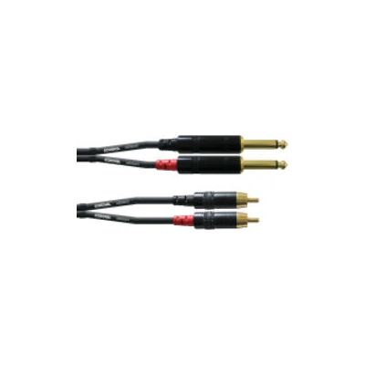 Cordial CFU3PC 3m Audio Kabel - 2 RCA & 6,35mm Klinke - Schwarz Cordial CFU3PC 3m Audio Kabel - 2 RCA & 6,35mm Klinke - Schwarz