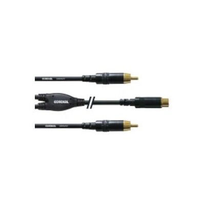 Cordial CFY 0.3 ECC Ljudkabel - 0,3 m RCA Svart Cordial CFY 0.3 ECC Ljudkabel - 0,3 m RCA Svart
