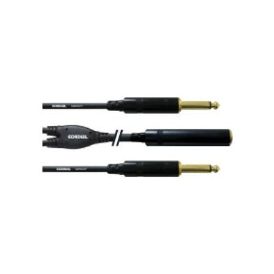 Câble audio Cordial CFY 0.3 GPP - 0,3 m, Noir, 2 x 6,35 mm, Y-Adaptateur - Publicité Câble audio Cordial CFY 0.3 GPP - 0,3 m, Noir, 2 x 6,35 mm, Y-Adaptateur - Publicité